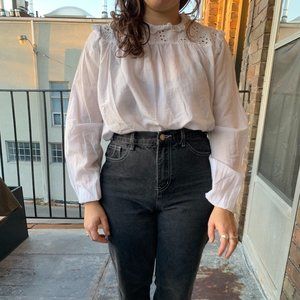 Vintage white prairie blouse